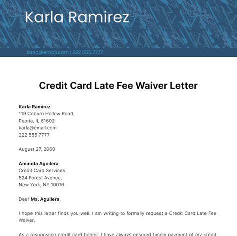 Card Services Fee Waiver .